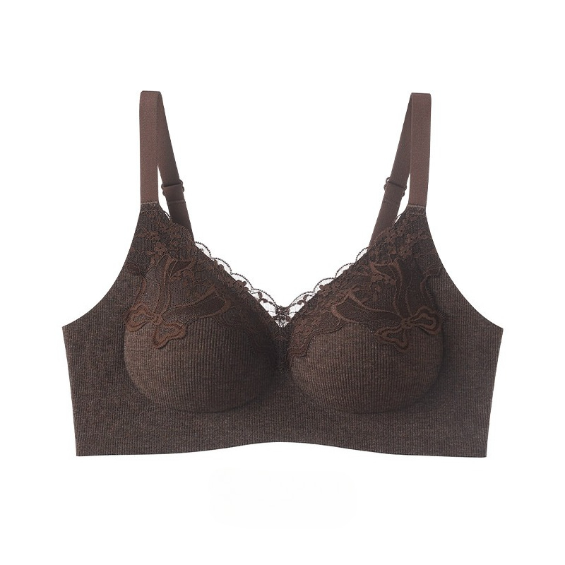 Women Fashion Ribbed Lace Bral - Lace Bralette Set 评论和价格